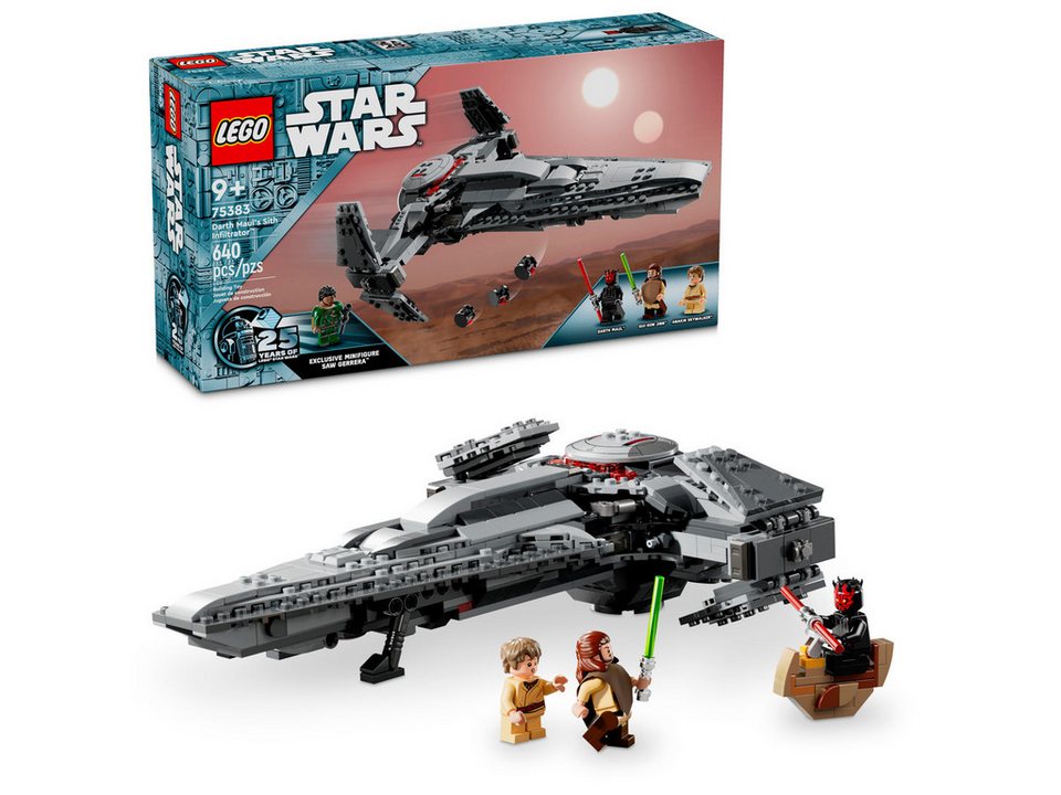 LEGO® Star Wars 75383 Darth Mauls Sith Infiltrator™ Spielbausteine, (Set, 640 St., Set)