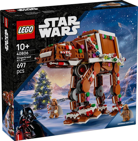 LEGO® Star Wars - Lebkuchen AT-AT (40806) Konstruktions-Spielset, (697 St), Inkl. Darth Vader Minifigur