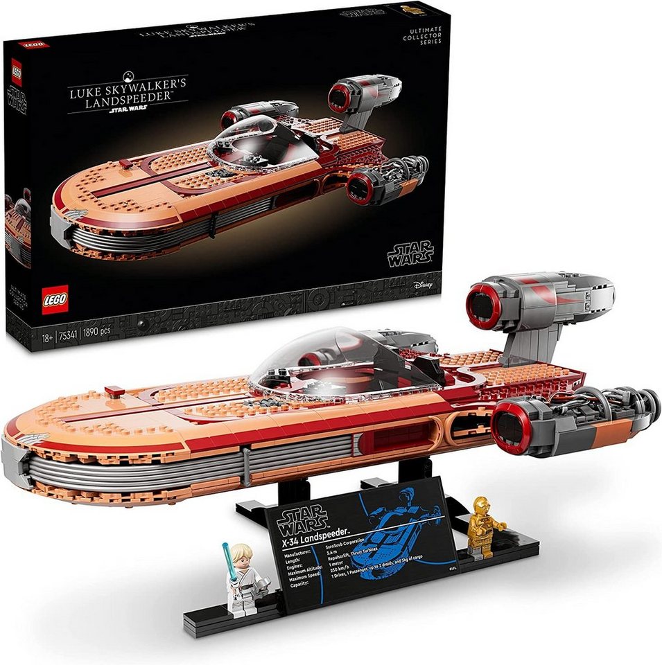 LEGO® Star Wars - Luke Skywalker’s Landspeeder (75341) Konstruktionsspielsteine, (1890 St)