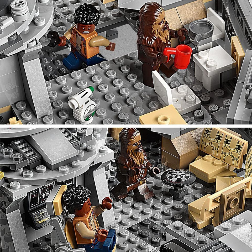 LEGO® Star Wars - Millennium Falcon (75257) Konstruktions-Spielset, (Spaceshuttle, 1351 St., Inkl. 7 Minifiguren)