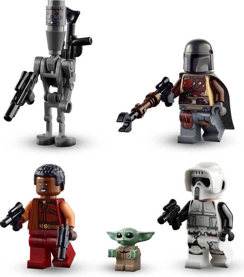 LEGO® Star Wars Razor Crest - Mandalorian Transporter des Kopfgeldjägers Spielbausteine, (1032 St), Schiff Set mit 5 LEGO Minifiguren