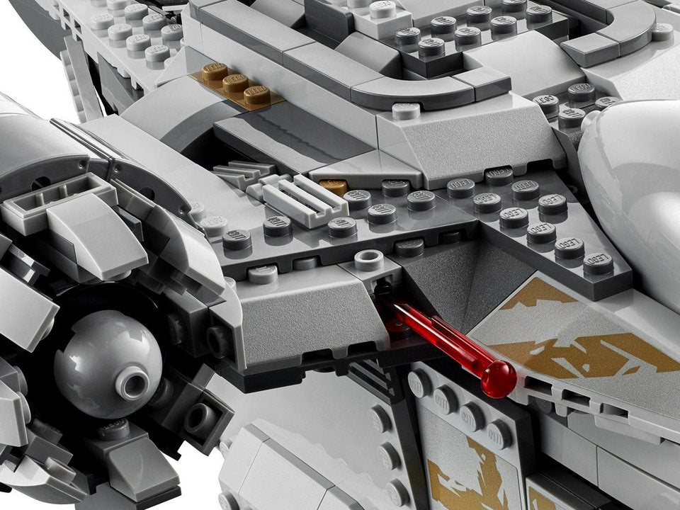 LEGO® Star Wars Razor Crest - Mandalorian Transporter des Kopfgeldjägers Spielbausteine, (1032 St), Schiff Set mit 5 LEGO Minifiguren