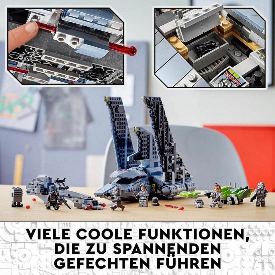 LEGO® Star Wars™ Star Wars Angriffsshuttle aus The Bad Batch™ Konstruktionsspielsteine, (Star Wars Angriffsshuttle aus The Bad Batch™, Klemmbausteine), Made in Europe