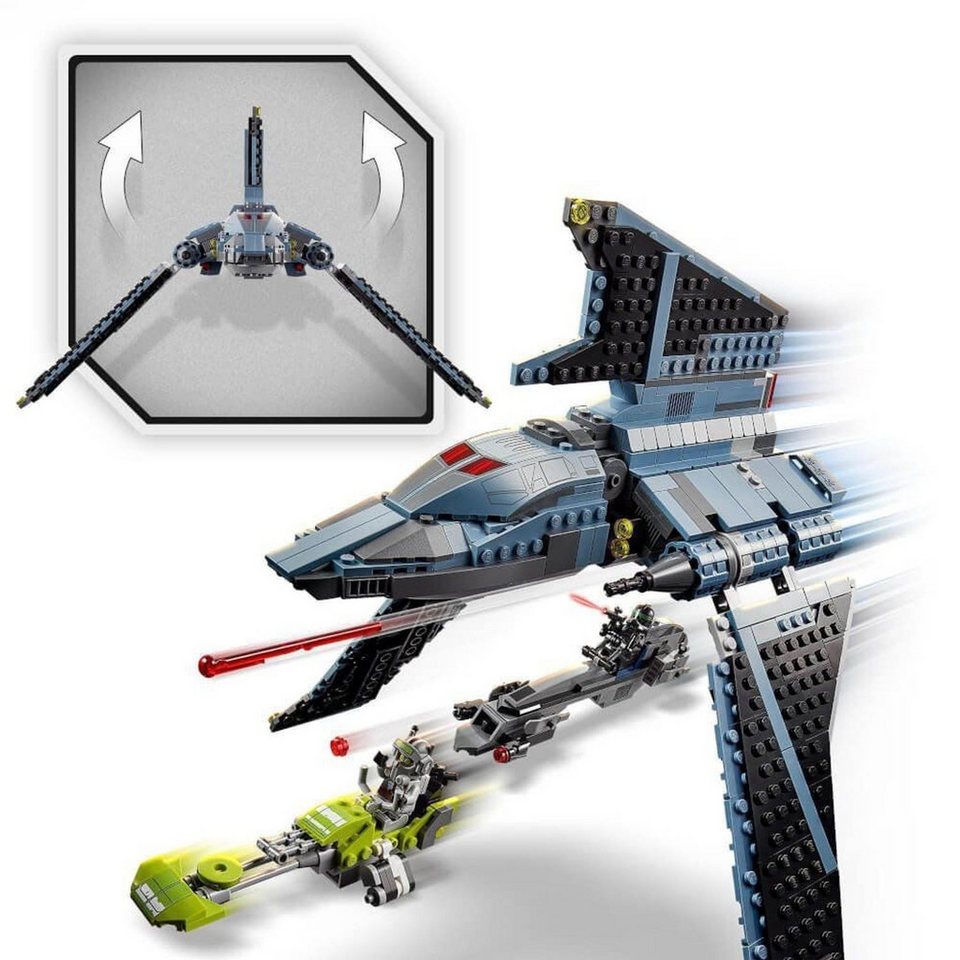 LEGO® Star Wars™ Star Wars Angriffsshuttle aus The Bad Batch™ Konstruktionsspielsteine, (Star Wars Angriffsshuttle aus The Bad Batch™, Klemmbausteine), Made in Europe