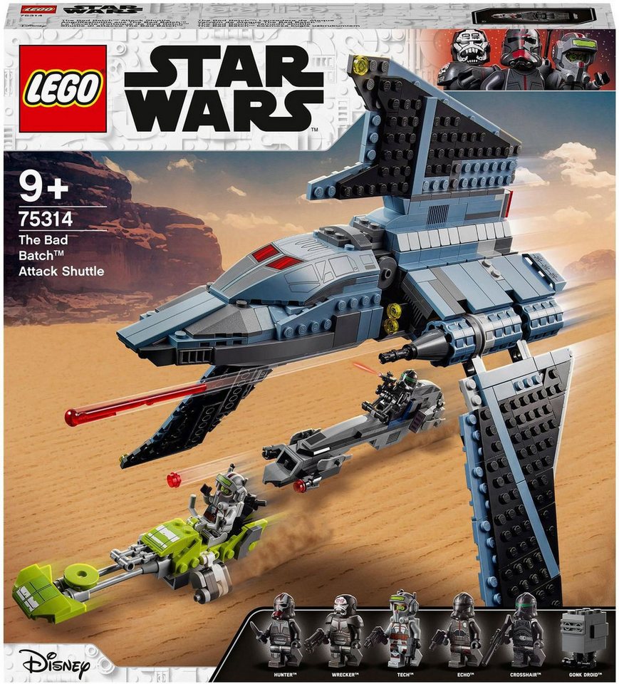 LEGO® Star Wars™ Star Wars Angriffsshuttle aus The Bad Batch™ Konstruktionsspielsteine, (Star Wars Angriffsshuttle aus The Bad Batch™, Klemmbausteine), Made in Europe