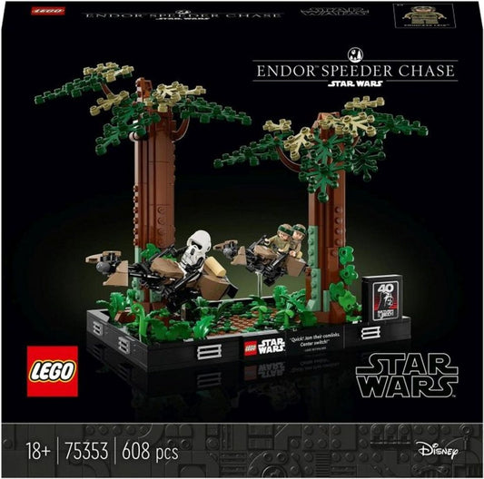 LEGO® Star Wars™ Verfolgungsjagd auf Endor™ – Diorama Konstruktionsspielsteine, (Verfolgungsjagd auf Endor™ – Diorama, Klemmbausteine), Made in Europe