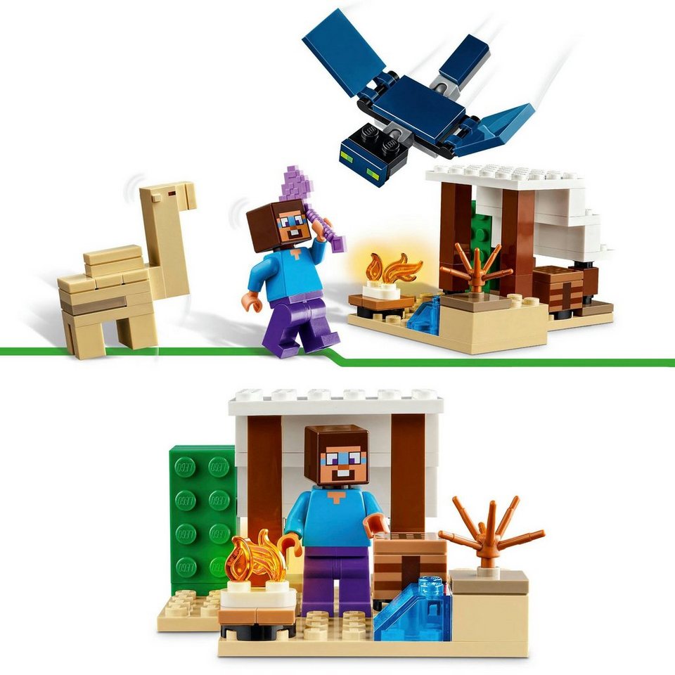LEGO® Steves Wüstenexpedition (21251), LEGO Minecraft Konstruktionsspielsteine, (75 St), Made in Europe