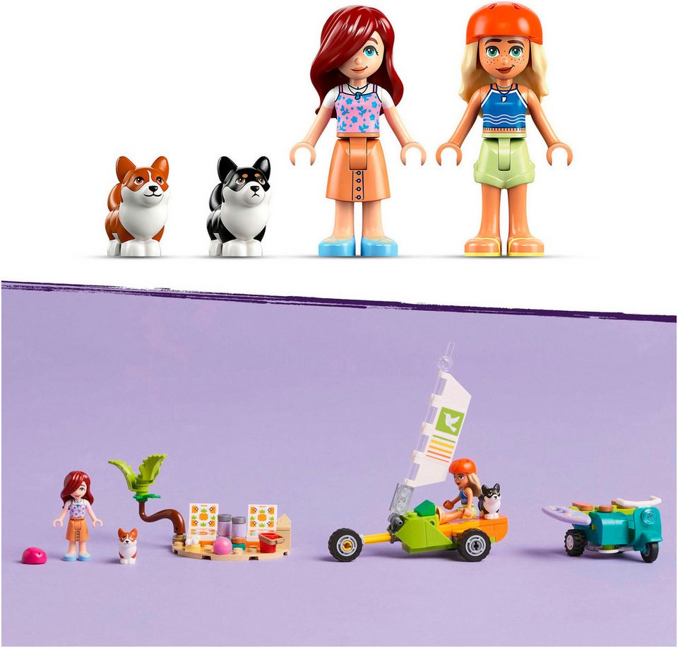 LEGO® Strandabenteuer mit Hunden (42641), LEGO Friends Konstruktionsspielsteine, (113 St), Made in Europe