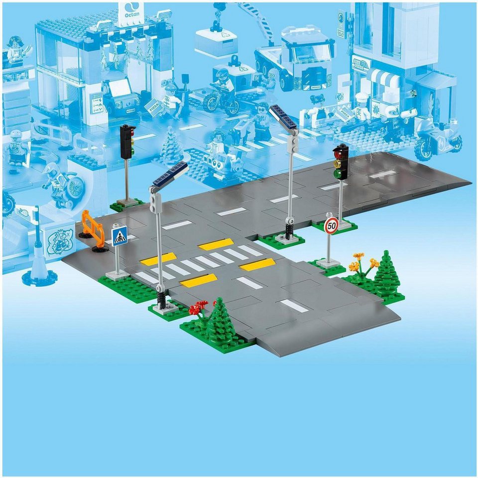 LEGO® Straßenkreuzung mit Ampeln (60304), LEGO® City Town Konstruktionsspielsteine, (112 St), Made in Europe