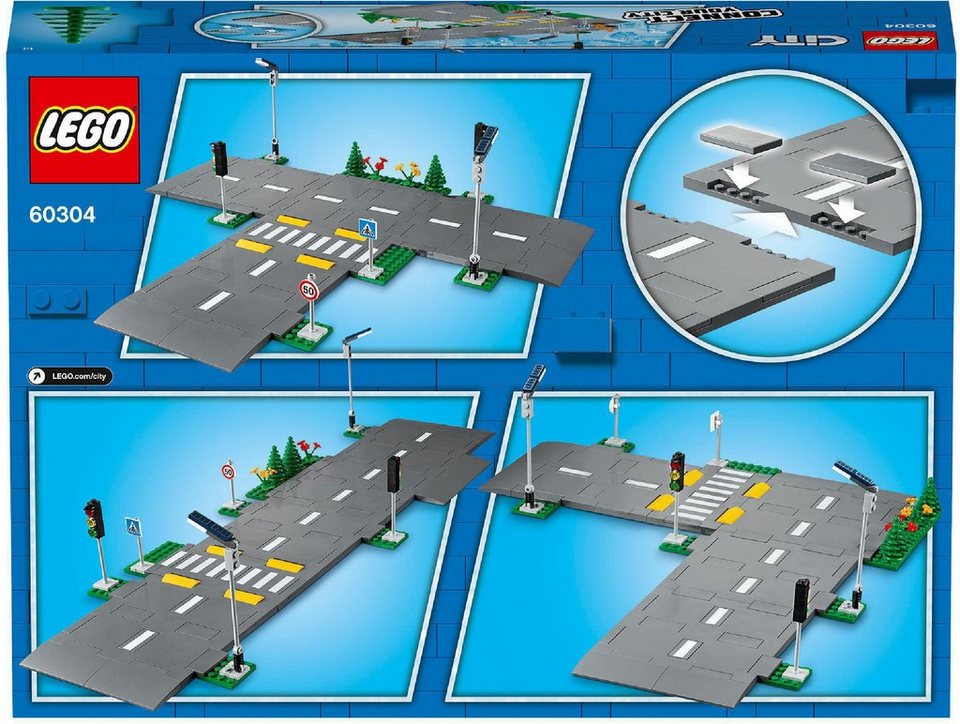 LEGO® Straßenkreuzung mit Ampeln (60304), LEGO® City Town Konstruktionsspielsteine, (112 St), Made in Europe