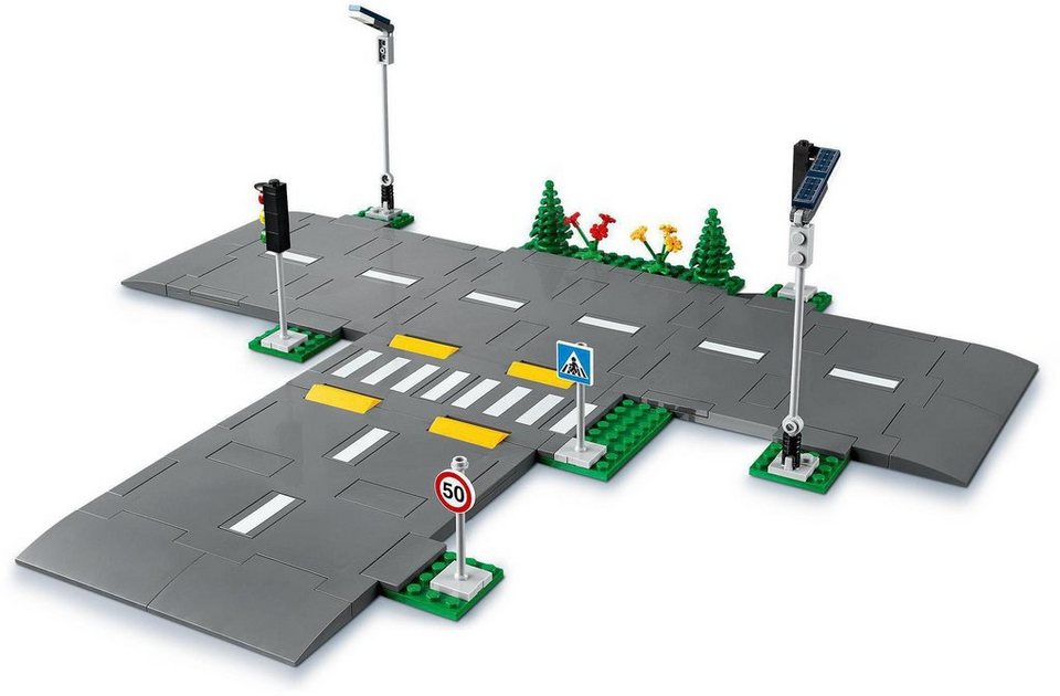 LEGO® Straßenkreuzung mit Ampeln (60304), LEGO® City Town Konstruktionsspielsteine, (112 St), Made in Europe