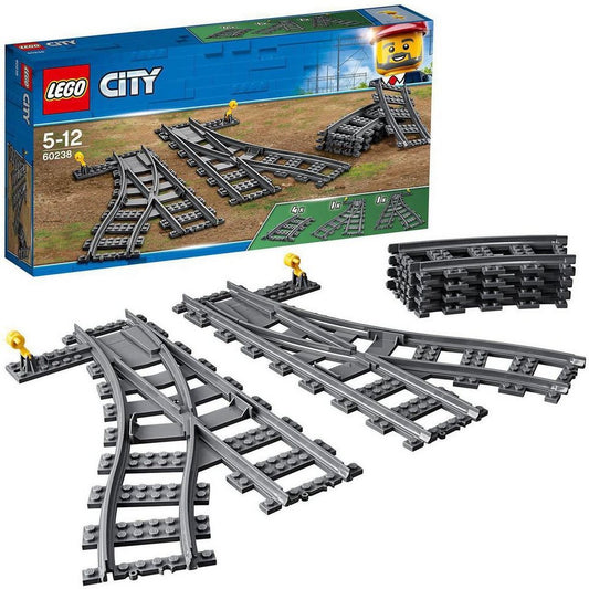 LEGO® Switch Tracks (60238), LEGO® City Konstruktionsspielsteine, (6 St), Made in Europe