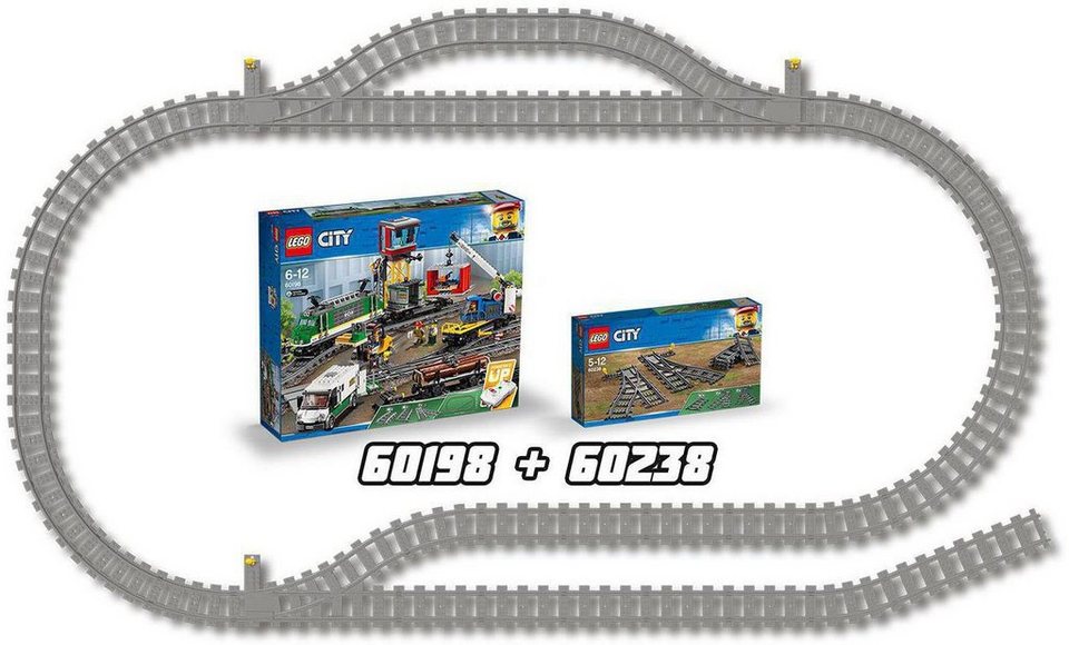 LEGO® Switch Tracks (60238), LEGO® City Konstruktionsspielsteine, (6 St), Made in Europe
