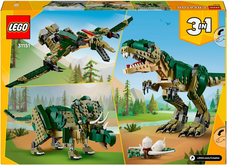 LEGO® T.Rex (31151), LEGO Creator 3in1 Konstruktionsspielsteine, (626 St), Made in Europe