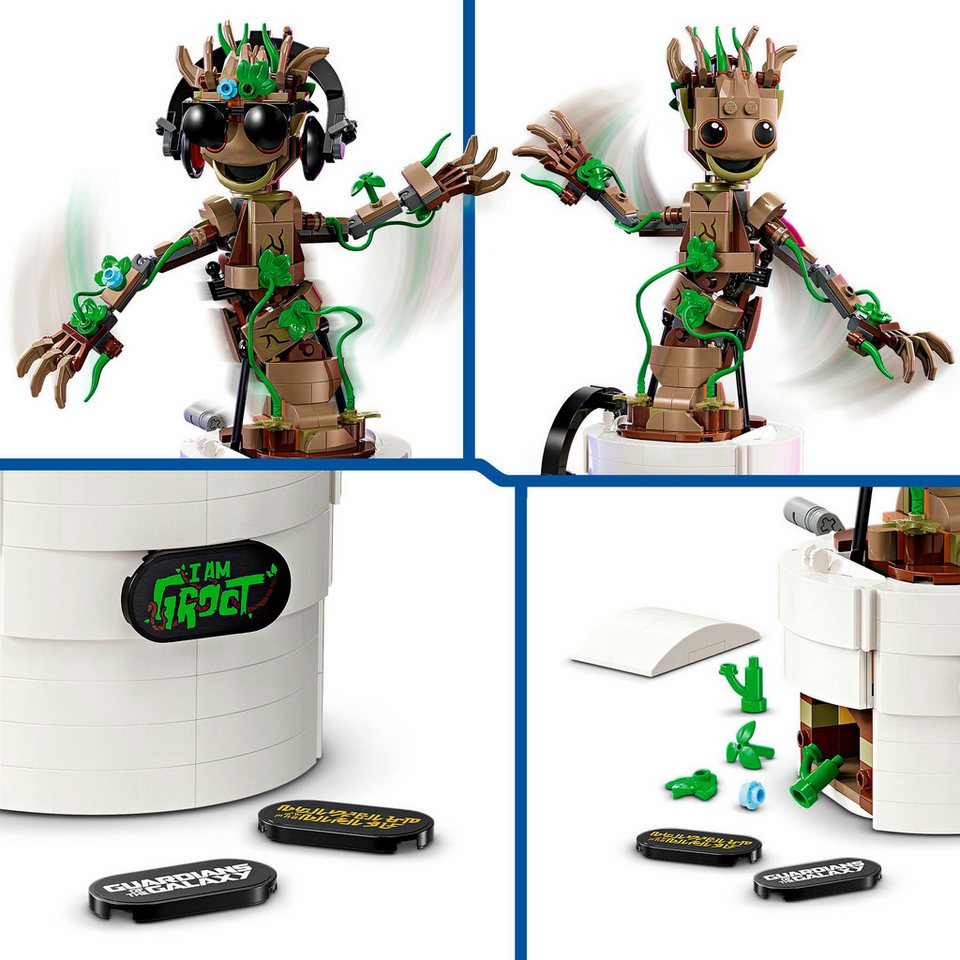 LEGO® Tanzender Groot (76297), LEGO Super Heroes Konstruktionsspielsteine, (459 St), Made in Europe