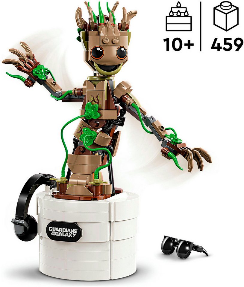 LEGO® Tanzender Groot (76297), LEGO Super Heroes Konstruktionsspielsteine, (459 St), Made in Europe