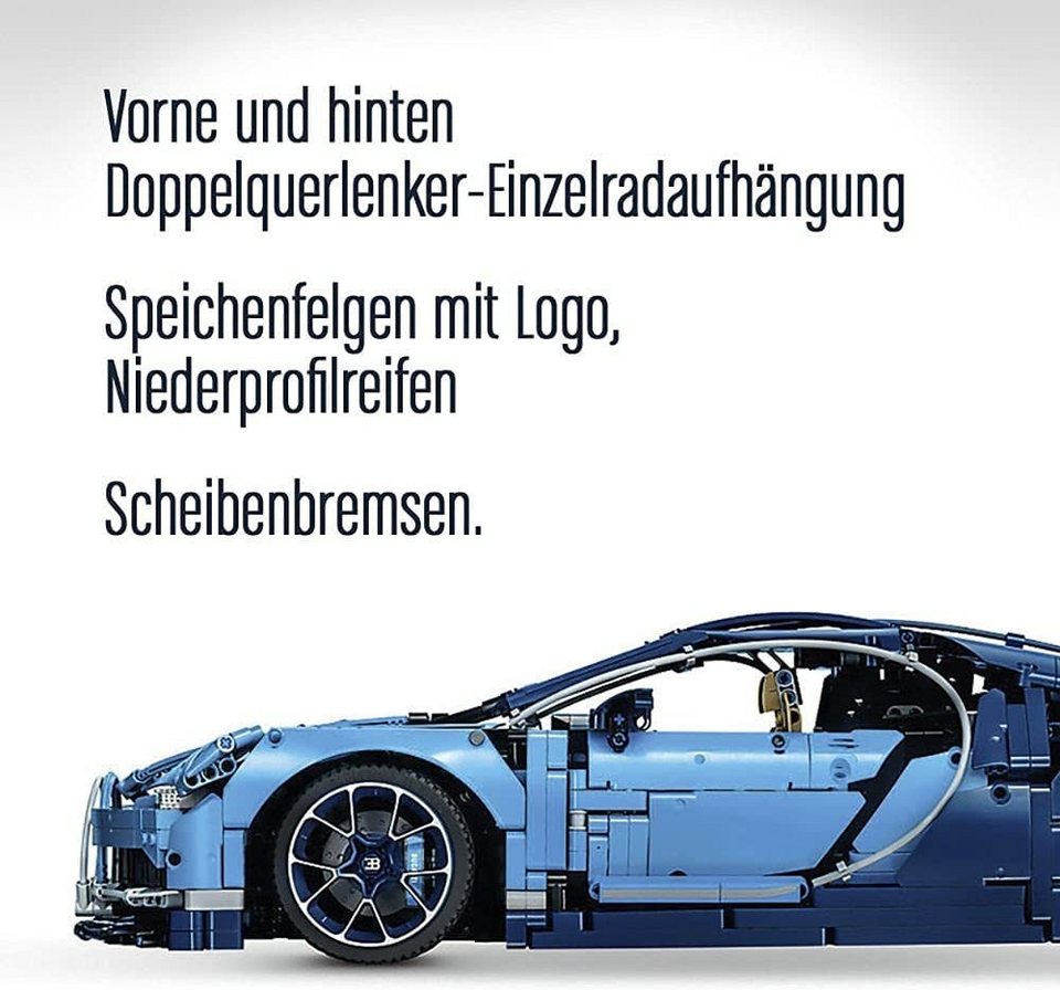 LEGO® Technic 42083 Bugatti Chiron Spielbausteine, (3599 St)
