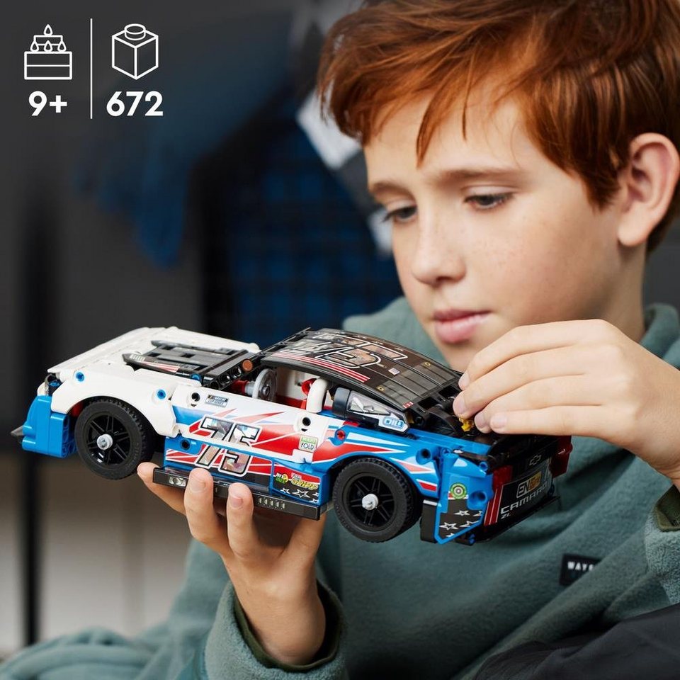 LEGO® Technic 42153 - NASCAR® Next Gen Chevrolet Camaro ZL1 Konstruktionsspielsteine, (672 St), Rennauto, Bau- und Spielset, für Kinder ab 9 Jahren
