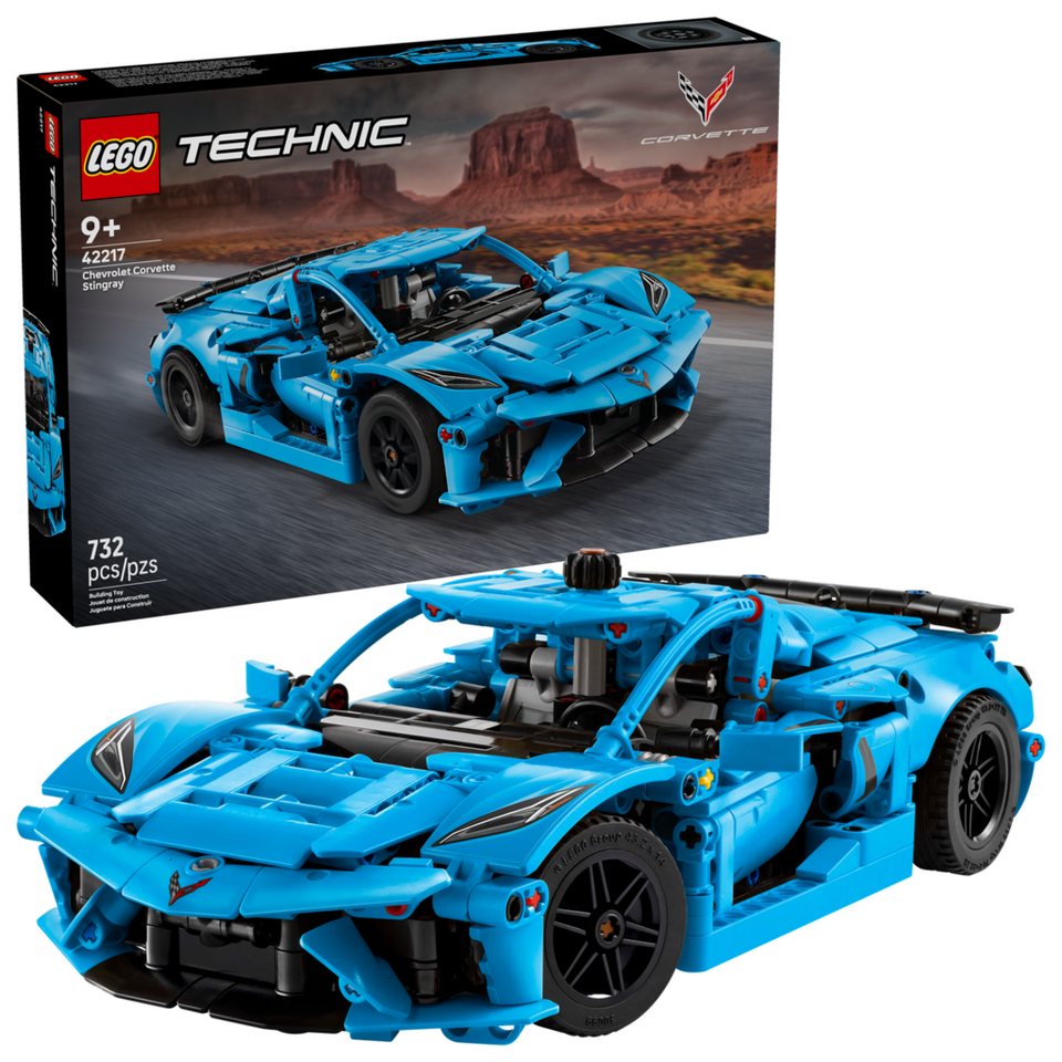 LEGO® Technic 42217 Chevrolet Corvette Stingray in Blau Spielbausteine, (Set, 732 St., Set)