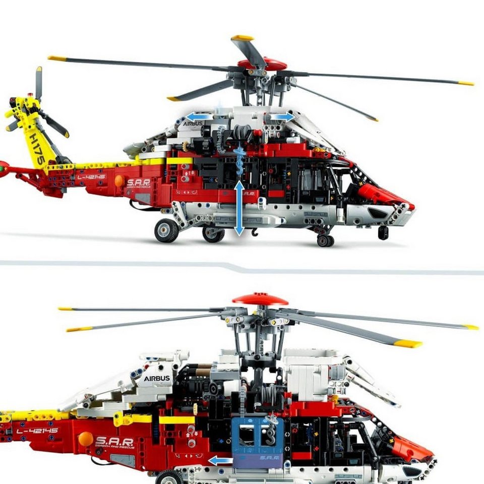 LEGO® Technic Airbus H175 Rettungshubschrauber Konstruktionsspielsteine, (Airbus H175 Rettungshubschrauber, Klemmbausteine), Made in Europe