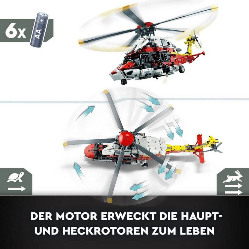 LEGO® Technic Airbus H175 Rettungshubschrauber Konstruktionsspielsteine, (Airbus H175 Rettungshubschrauber, Klemmbausteine), Made in Europe