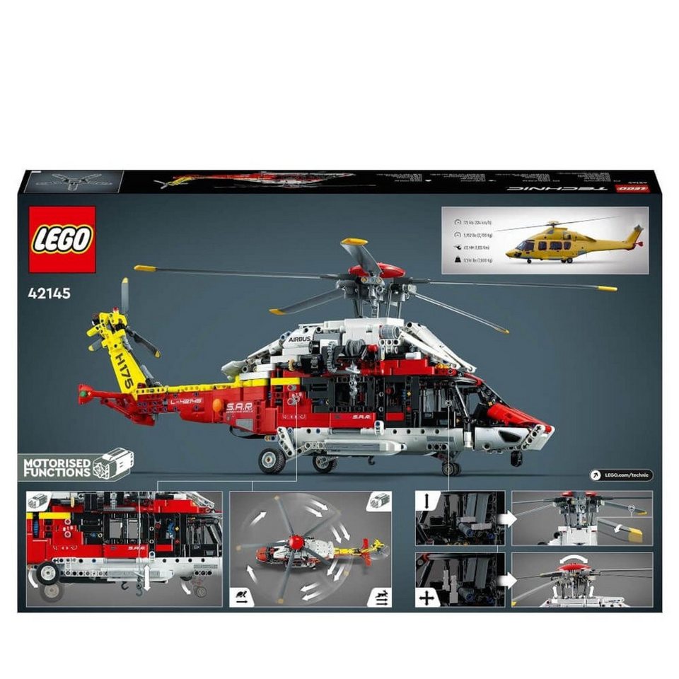 LEGO® Technic Airbus H175 Rettungshubschrauber Konstruktionsspielsteine, (Airbus H175 Rettungshubschrauber, Klemmbausteine), Made in Europe