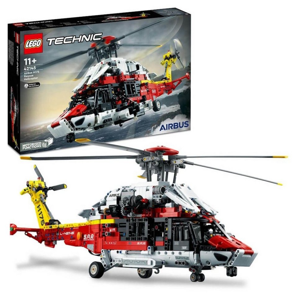 LEGO® Technic Airbus H175 Rettungshubschrauber Konstruktionsspielsteine, (Airbus H175 Rettungshubschrauber, Klemmbausteine), Made in Europe