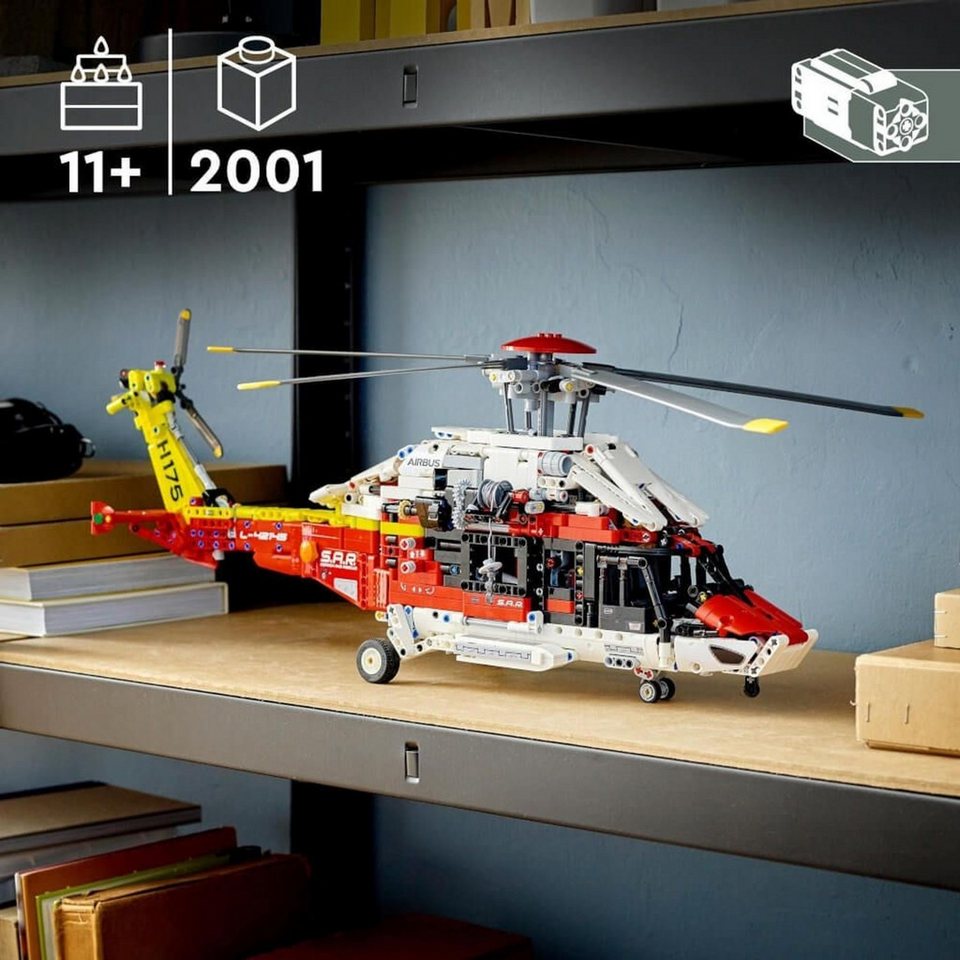 LEGO® Technic Airbus H175 Rettungshubschrauber Konstruktionsspielsteine, (Airbus H175 Rettungshubschrauber, Klemmbausteine), Made in Europe