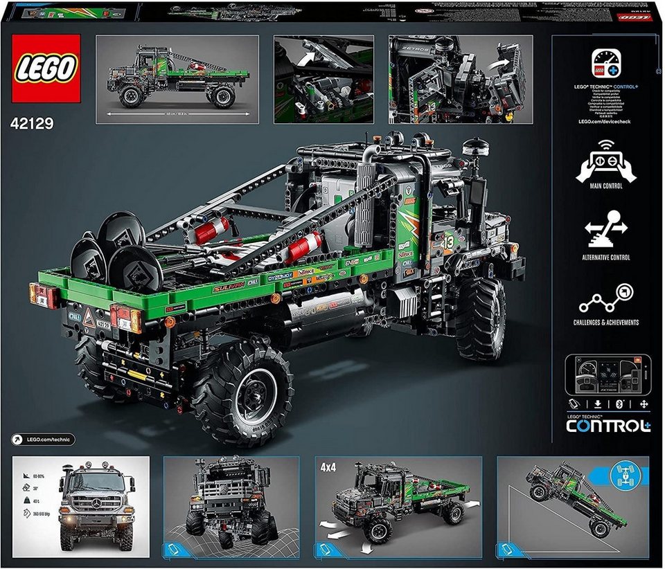 LEGO® Technic Appgesteuerter 4x4 Mercedes-Benz Zetros Offroad-Truck Konstruktionsspielsteine, (Appgesteuerter 4x4 Mercedes-Benz Zetros Offroad-Truck, Klemmbausteine), Made in Europe