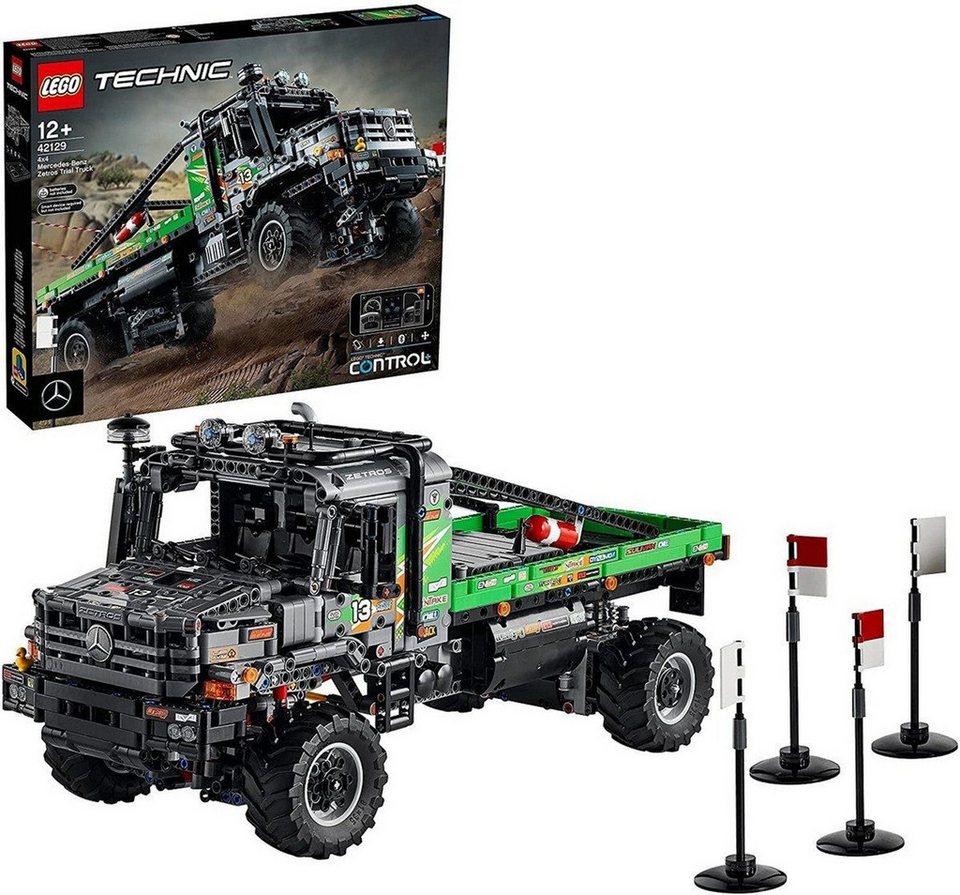 LEGO® Technic Appgesteuerter 4x4 Mercedes-Benz Zetros Offroad-Truck Konstruktionsspielsteine, (Appgesteuerter 4x4 Mercedes-Benz Zetros Offroad-Truck, Klemmbausteine), Made in Europe