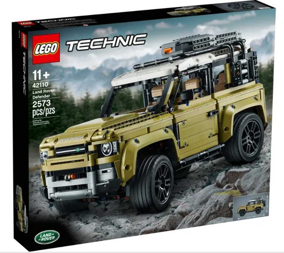 LEGO® Technic Land Rover Defender 42110 Geländewagen Konstruktionsspielsteine, (Packung, 2573 St), Sammlermodellauto