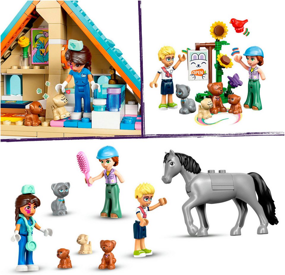 LEGO® Tierarztpraxis für Pferde und Haustiere (42651), LEGO Friends Konstruktionsspielsteine, (428 St), Made in Europe