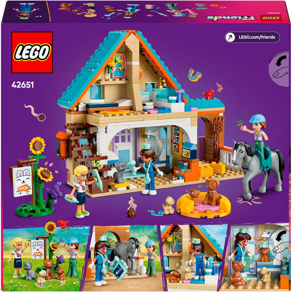 LEGO® Tierarztpraxis für Pferde und Haustiere (42651), LEGO Friends Konstruktionsspielsteine, (428 St), Made in Europe
