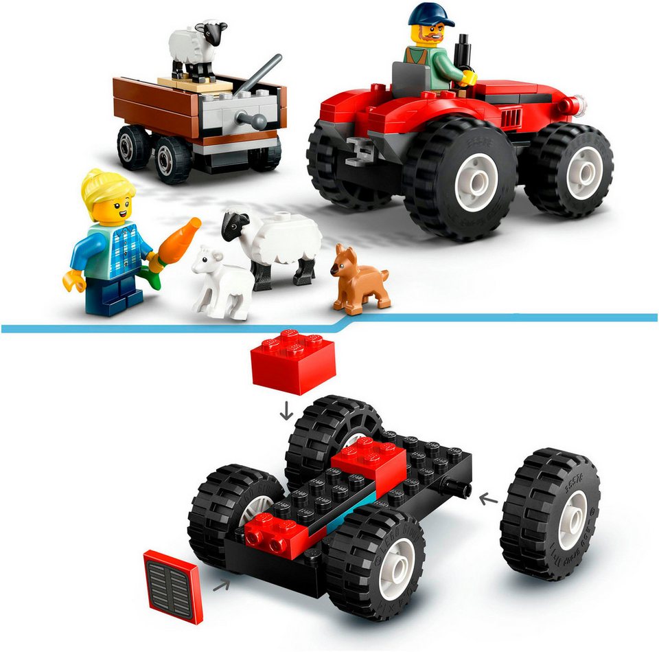 LEGO® Traktor mit Anhänger (60461), LEGO City Konstruktionsspielsteine, (116 St), Made in Europe