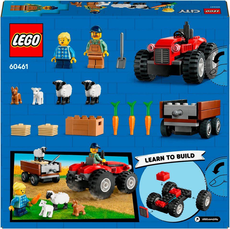 LEGO® Traktor mit Anhänger (60461), LEGO City Konstruktionsspielsteine, (116 St), Made in Europe