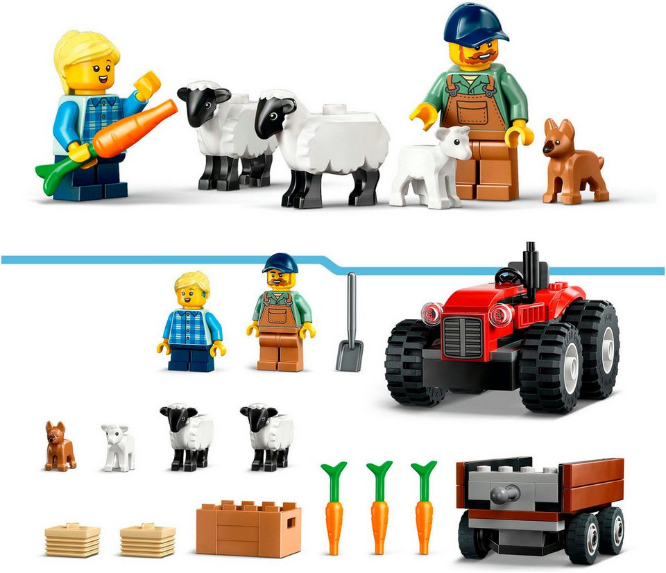 LEGO® Traktor mit Anhänger (60461), LEGO City Konstruktionsspielsteine, (116 St), Made in Europe