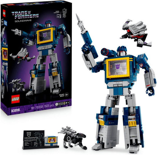 LEGO® Transformers: Soundwave (10358), LEGO Icons Konstruktionsspielsteine, (1505 St), Made in Europe