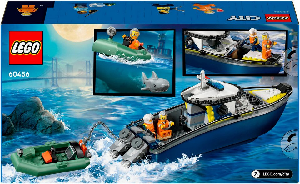 LEGO® Verfolgungsjagd im Polizeiboot (60456), LEGO City Konstruktionsspielsteine, (264 St), Made in Europe