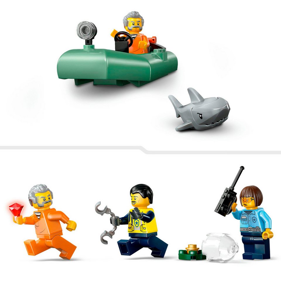 LEGO® Verfolgungsjagd im Polizeiboot (60456), LEGO City Konstruktionsspielsteine, (264 St), Made in Europe