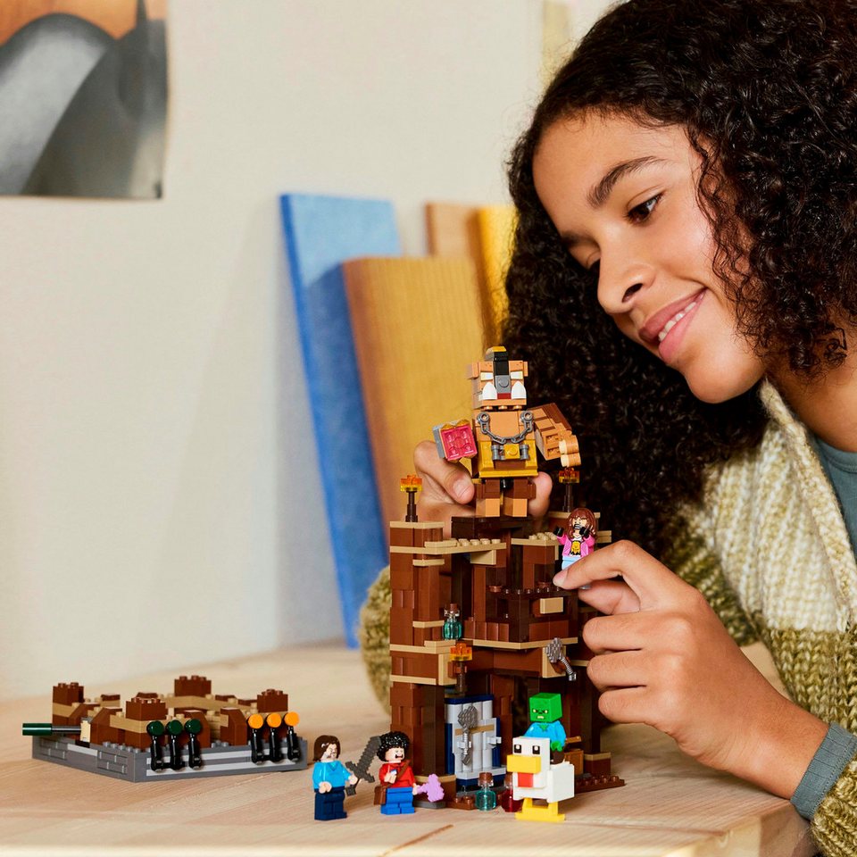 LEGO® Waldanwesen mit Boxring (21272), LEGO® Minecraft Konstruktionsspielsteine, (491 St), Made in Europe