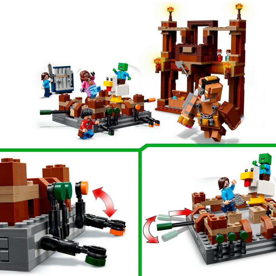 LEGO® Waldanwesen mit Boxring (21272), LEGO® Minecraft Konstruktionsspielsteine, (491 St), Made in Europe