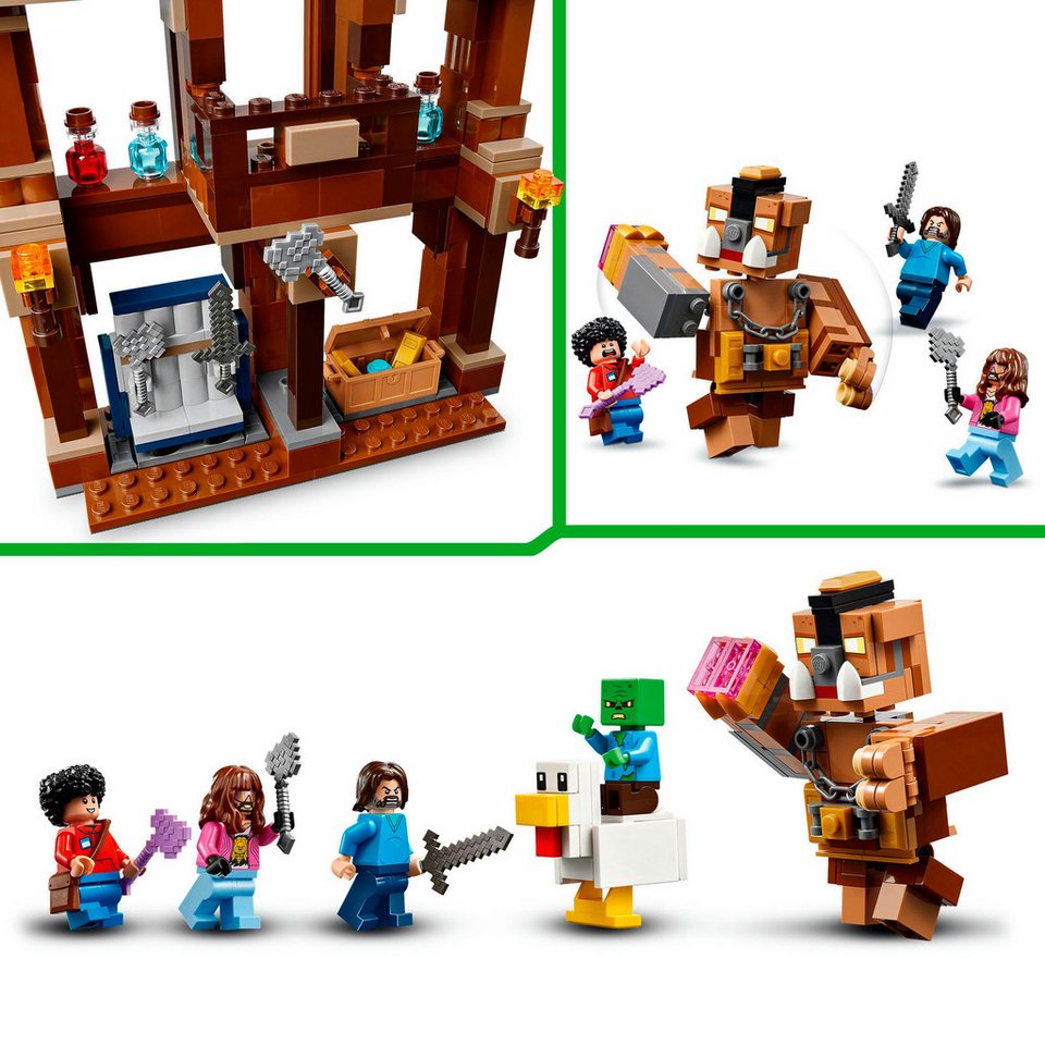 LEGO® Waldanwesen mit Boxring (21272), LEGO® Minecraft Konstruktionsspielsteine, (491 St), Made in Europe