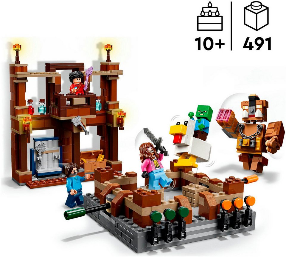 LEGO® Waldanwesen mit Boxring (21272), LEGO® Minecraft Konstruktionsspielsteine, (491 St), Made in Europe