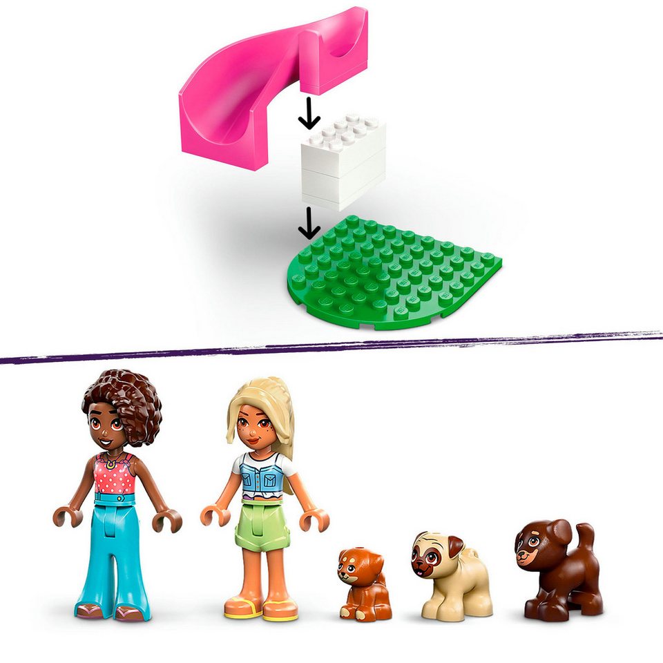LEGO® Welpenspielplatz (42665), LEGO Friends Konstruktionsspielsteine, (66 St), Made in Europe