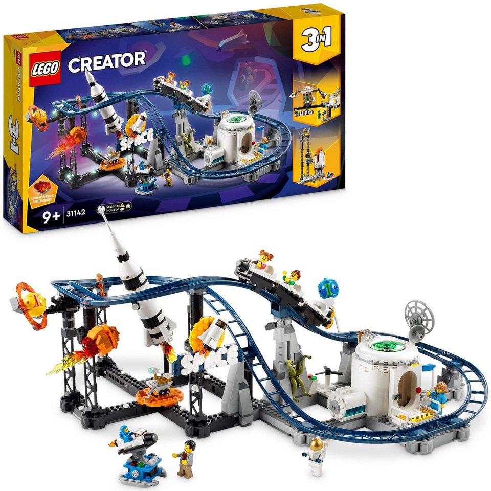 LEGO® Weltraum-Achterbahn (31142), LEGO® Creator 3in1 Konstruktionsspielsteine, (874 St), Made in Europe