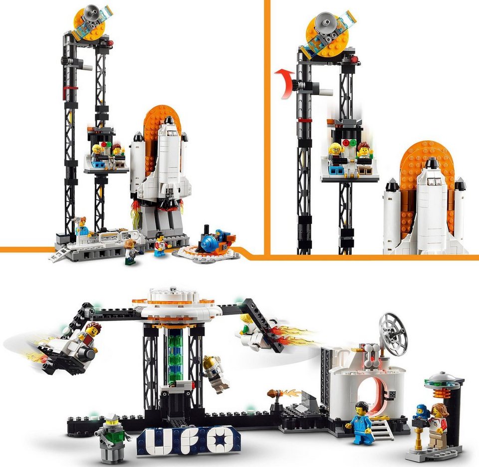 LEGO® Weltraum-Achterbahn (31142), LEGO® Creator 3in1 Konstruktionsspielsteine, (874 St), Made in Europe