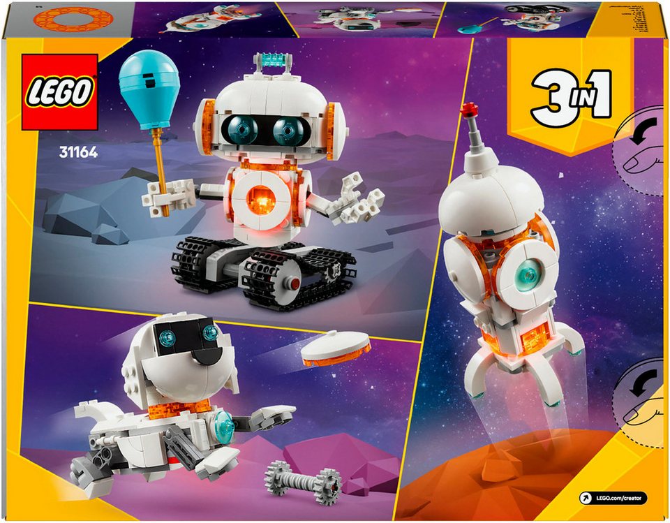 LEGO® Weltraum-Roboter (31164), LEGO Creator Konstruktionsspielsteine, (281 St), Made in Europe