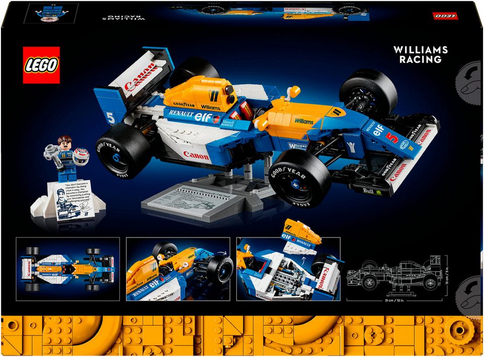 LEGO® Williams Racing FW14B mit Nigel Mansell (10353), LEGO® Icons Konstruktionsspielsteine, (799 St), Made in Europe