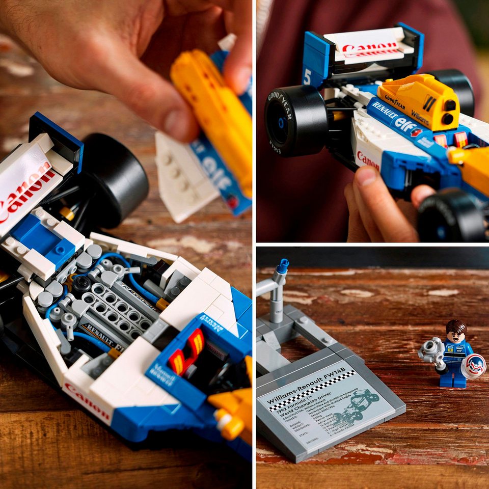 LEGO® Williams Racing FW14B mit Nigel Mansell (10353), LEGO® Icons Konstruktionsspielsteine, (799 St), Made in Europe