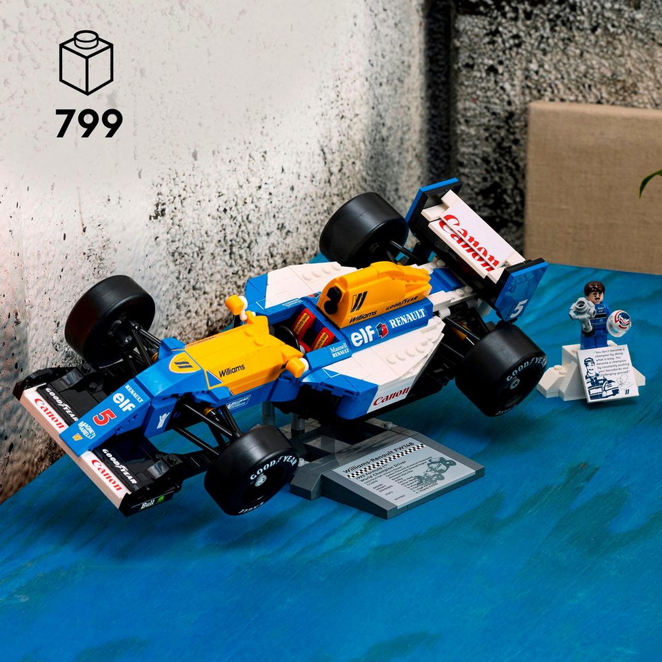 LEGO® Williams Racing FW14B mit Nigel Mansell (10353), LEGO® Icons Konstruktionsspielsteine, (799 St), Made in Europe